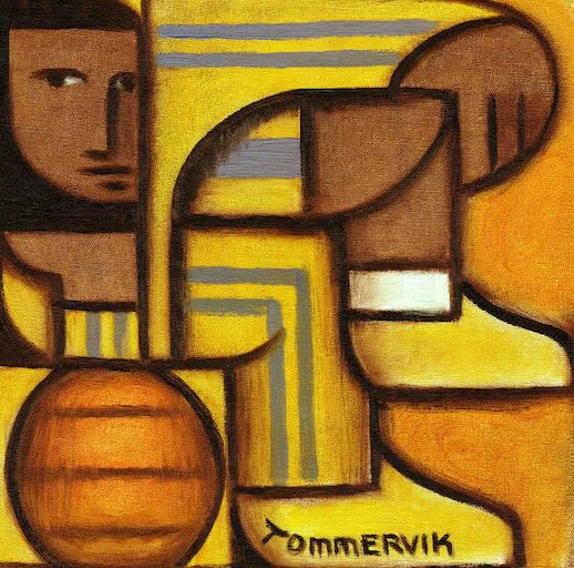 Geometric Lebron James Painting, Oil on Canvas (2019)