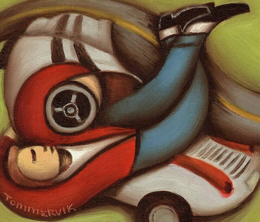 James Dean Car Wreck Painting, Oil on Canvas (2019)