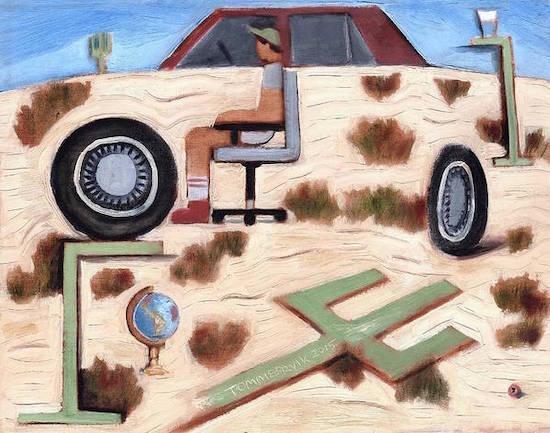Severe Dehydration: Abstract Desert Painting, Oil on Canvas (2015)