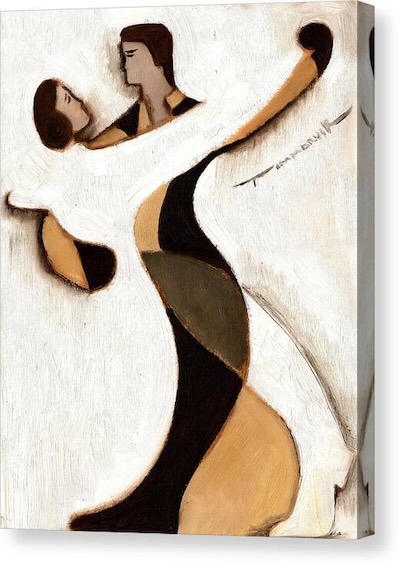 Abstract Dancers Canvas Print by Tommervik