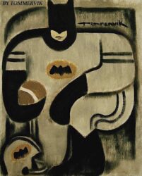 Batman Football Painting, Oil on Canvas (2010)