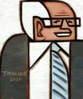 Geometric Bernie Sanders Painting, Oil on Canvas (2020)