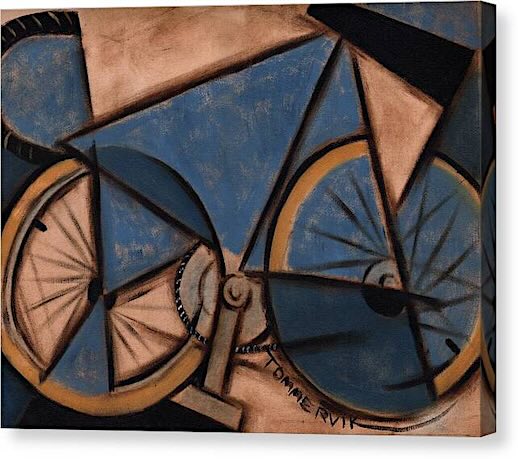 Blue Ten Speed Bike Canvas Print by Tommervik