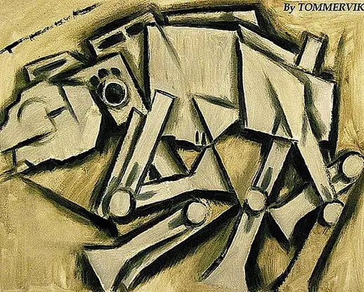 Cubist AT-AT Walker Painting, Oil on Canvas (2010)
