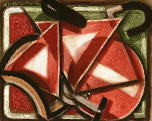 Bicycle Road Signs Painting, Oil on Canvas (2015)