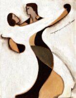 abstract dancing painting