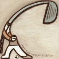Big Golf Club Painting, Oil on Canvas (2020)