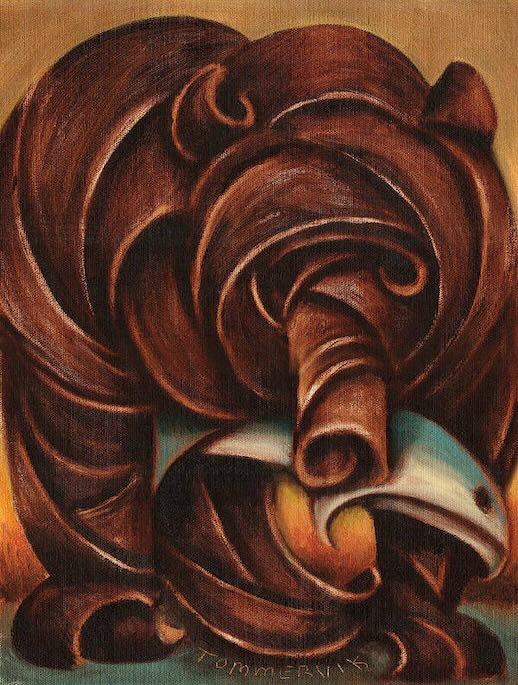 Grizzly Bear With Fish Painting, Oil on Canvas (2017)