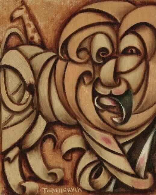 Abstract Lion Eating Zebra Painting, Oil on Canvas (2018)