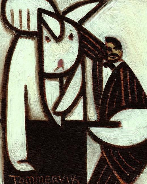Magician Pulling Rabbit Out Of Hat Painting, Oil on Canvas (2019)