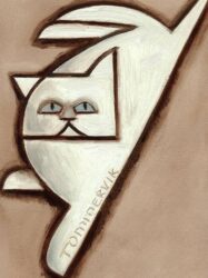 white-geomtric-cat-painting